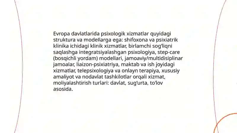 MDX davlatlarining sog‘liqni saqlash tizimida psixologik 4