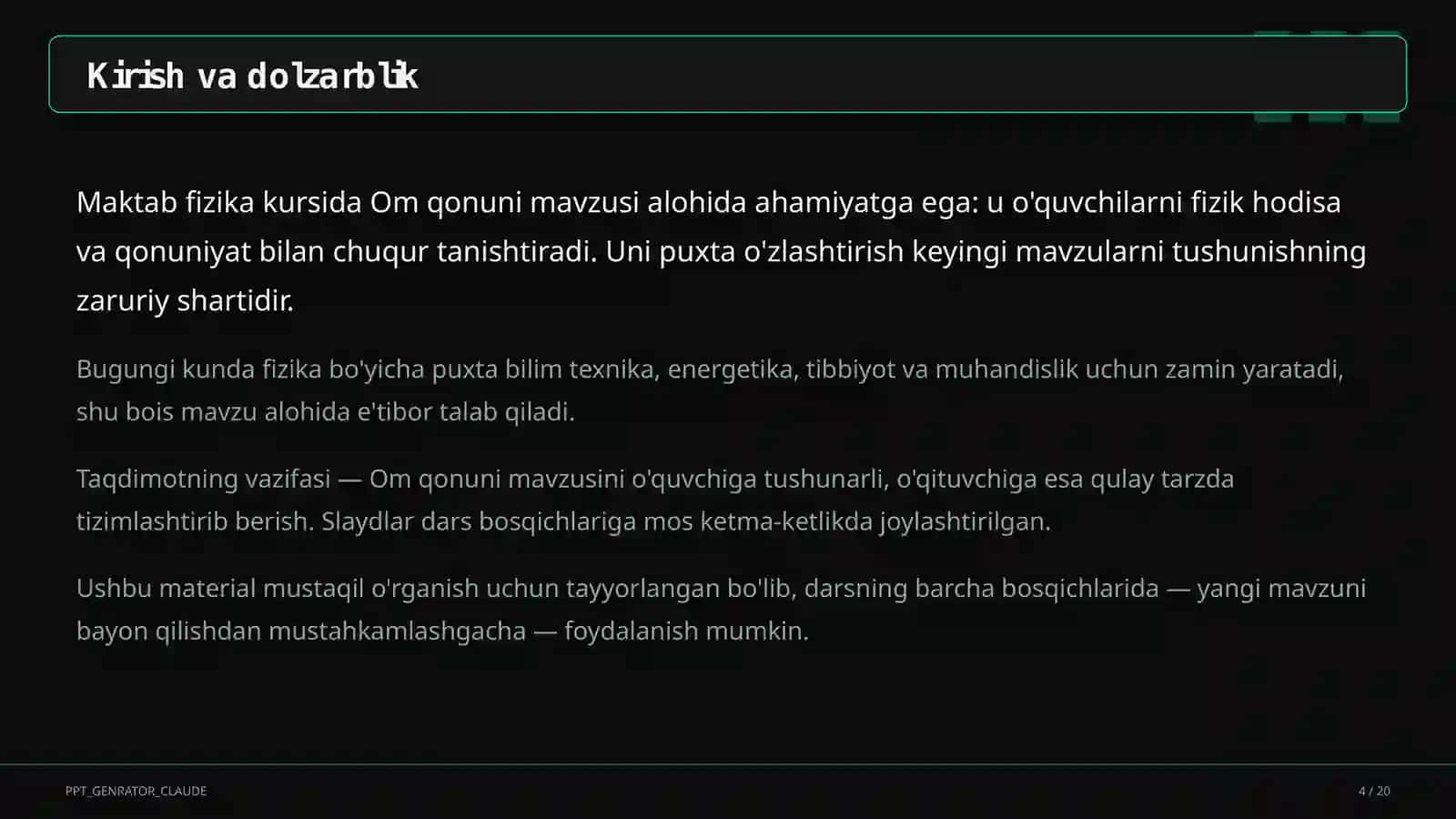 Om qonuni (8-sinf) 4