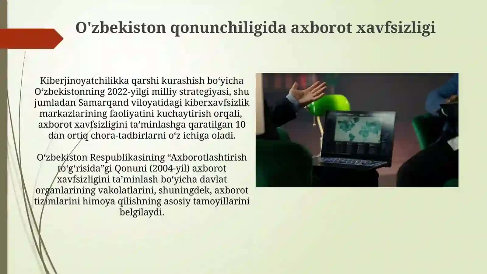 O'zbekistonda axborot xavfsizligining ma'naviy va huquqiy asoslari 4