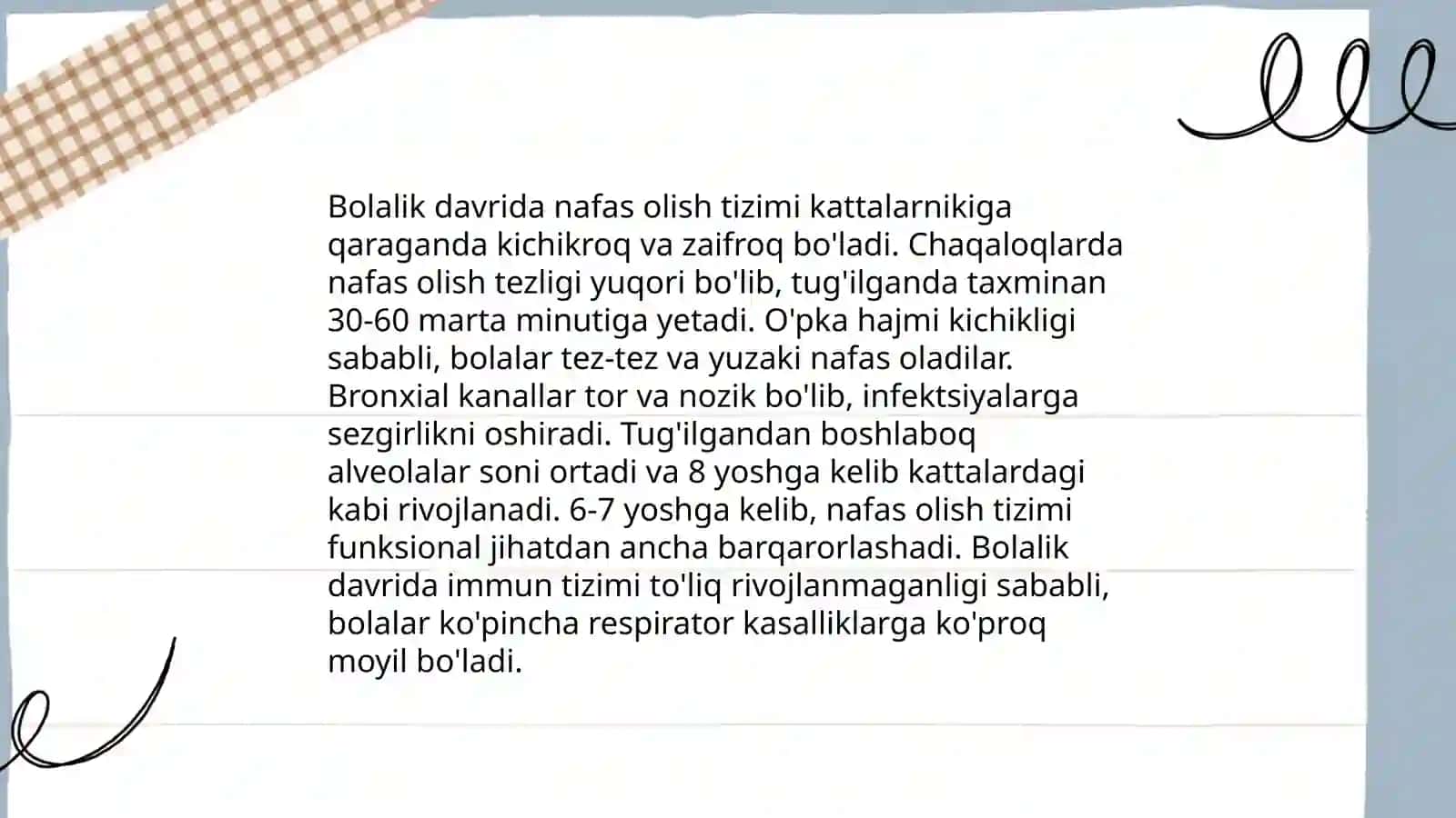 Nafas olish tizimining yoshga oid xususiyatlari va gigiyenasi 4