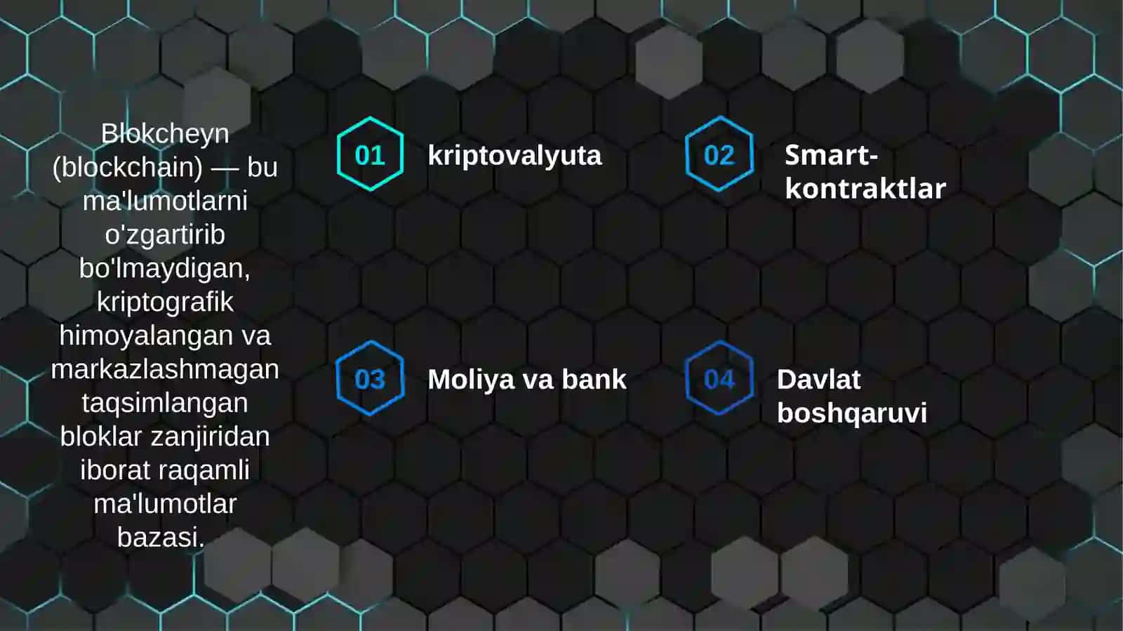 Blokcheyn va “data mining” haqida tushuncha. Kriptovalyuta va uning huquqiy asoslari 4