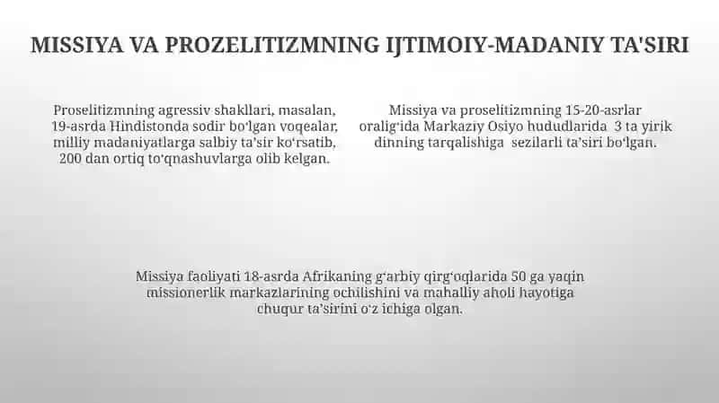 Missiya va Prozelitizm 4
