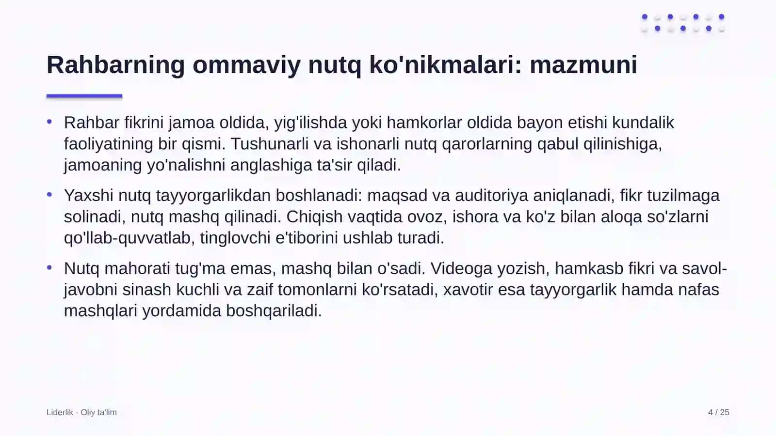 non mahsulotlari korxonalarida rahbarning ommaviy nutq ko'nikmalarini rivojlantirish 5333 4