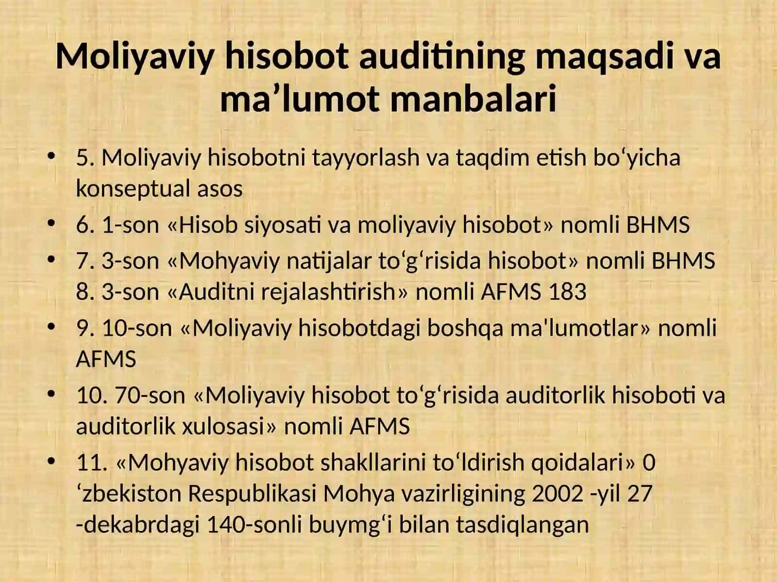 Moliyaviy natijalar xisobining auditi 4