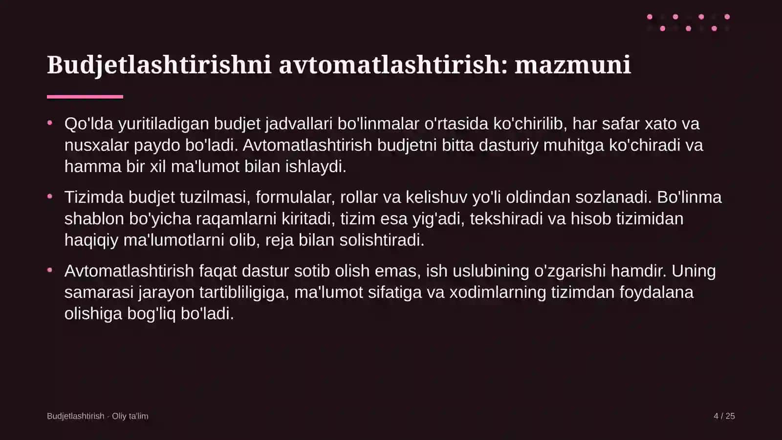 tug'ruq komplekslarida budjetlashtirishni avtomatlashtirish 8758 4