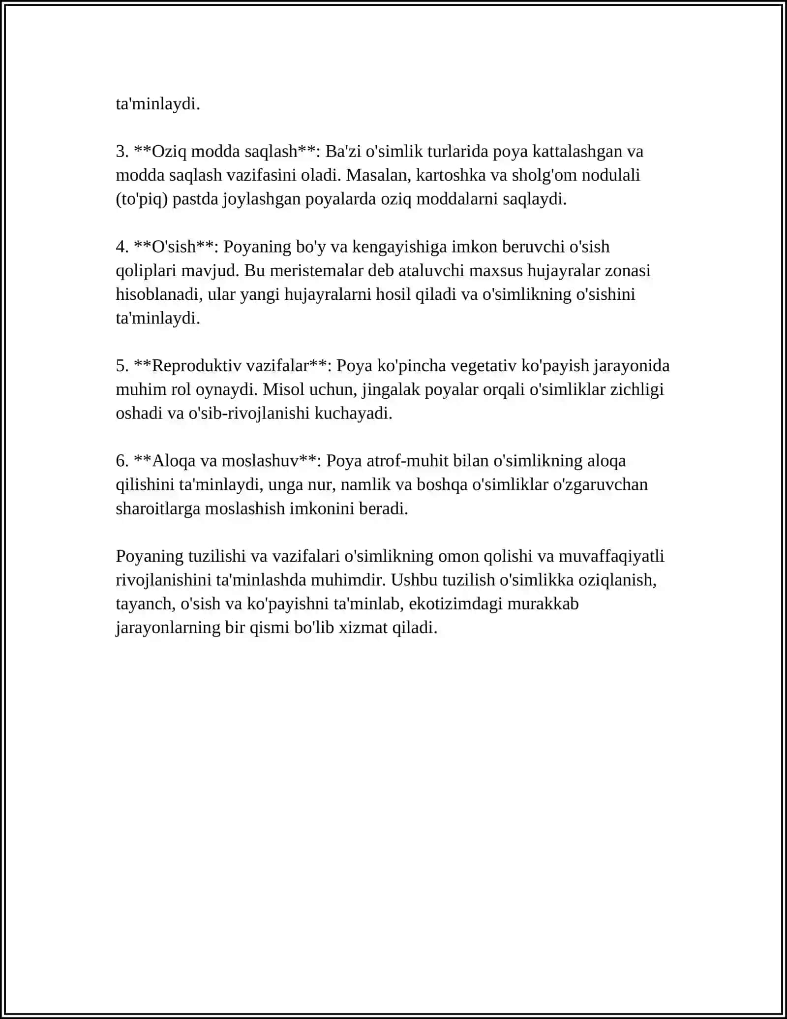 POYA TUZULISHINIPOYANI POYANING QISMLARI ASOSIDA YORITIB BERISH 4