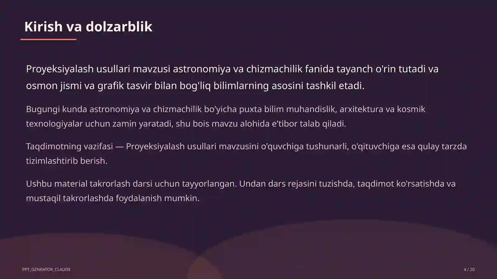 Proyeksiyalash usullari (8-sinf) 4