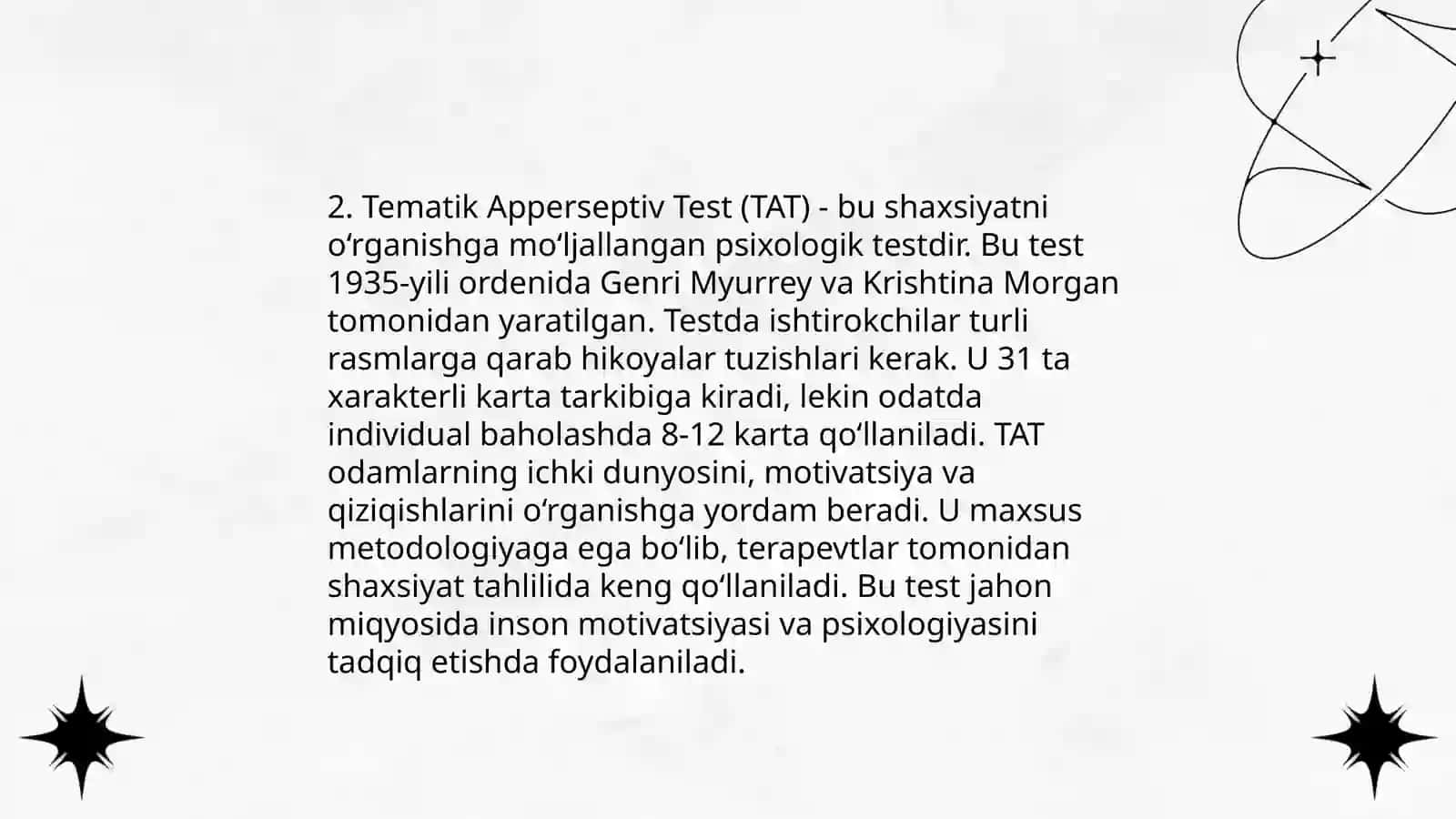 Shaxsni tadqiq qilishning proektiv medlars 4
