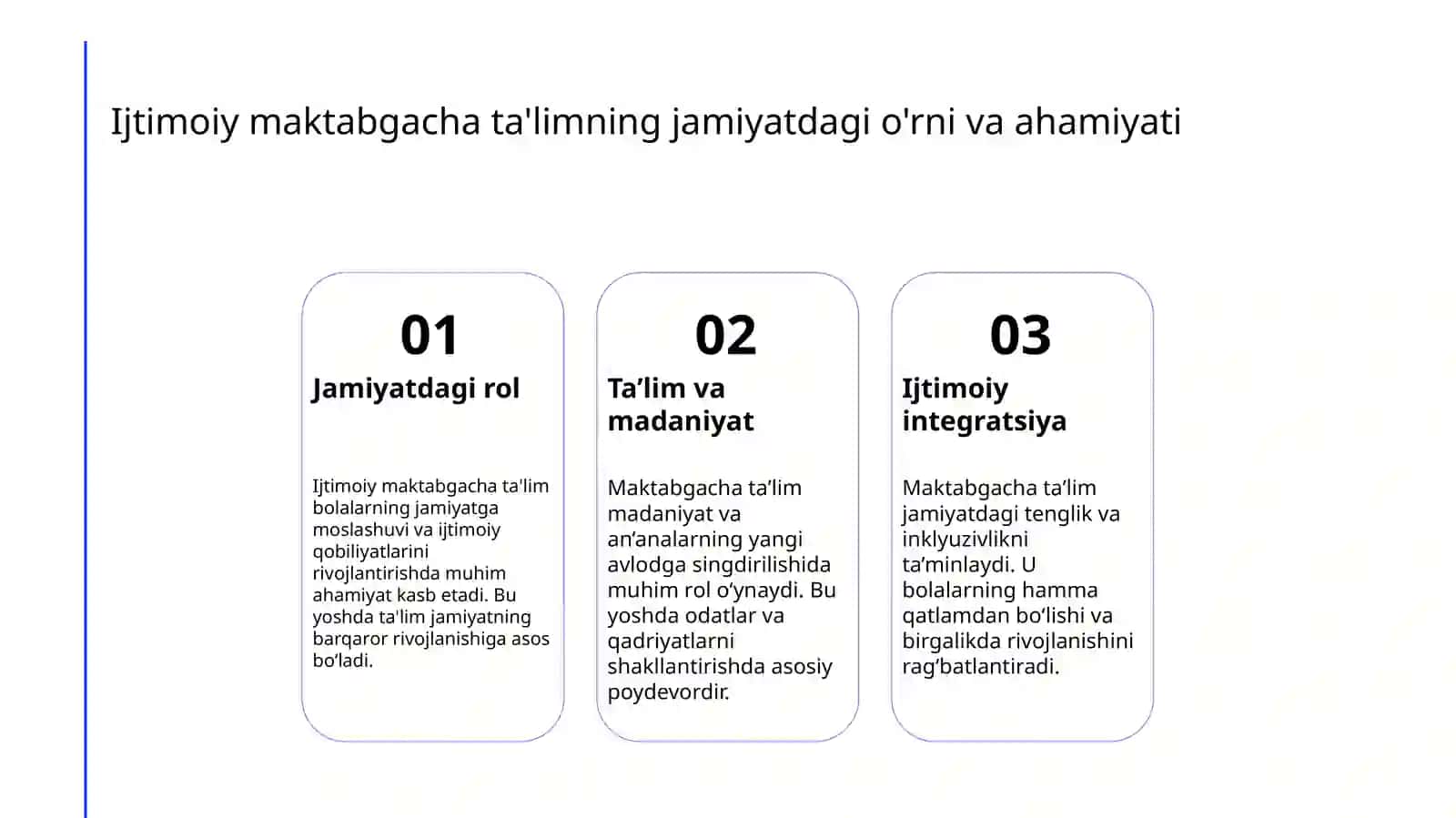 Ijtimoiy maktabgacha ta'limni tashkil etish vazifalari 4