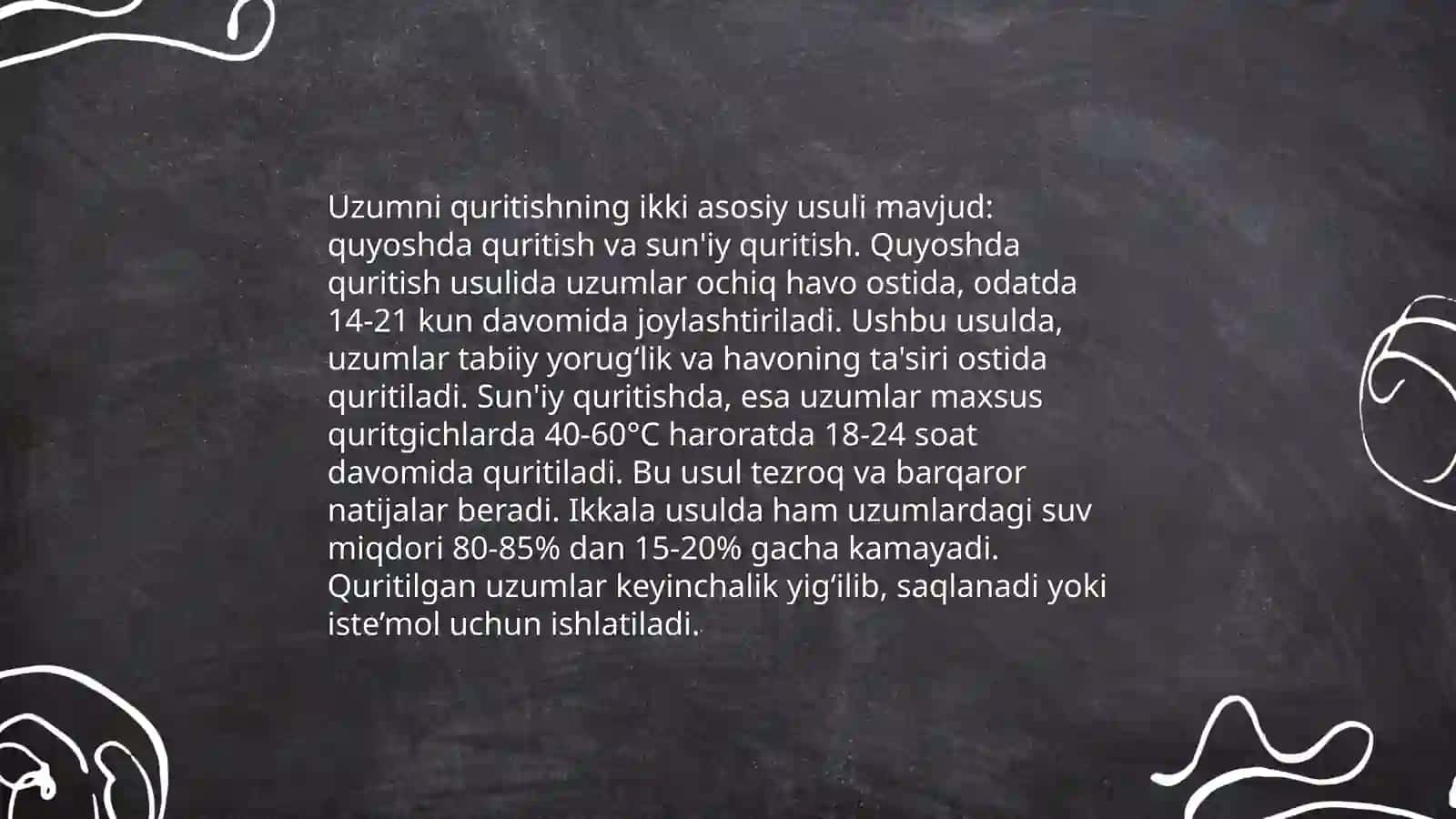 Uzumni quritish 4
