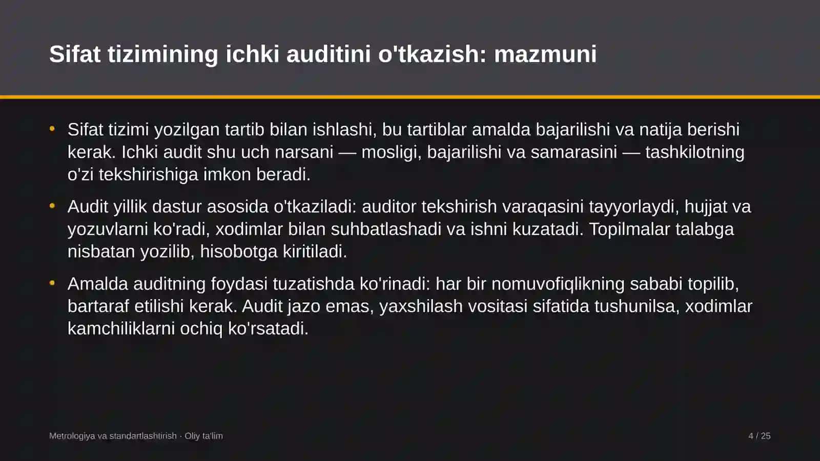 chegara qo'shinlarida sifat tizimining ichki auditini o'tkazish 8399 4