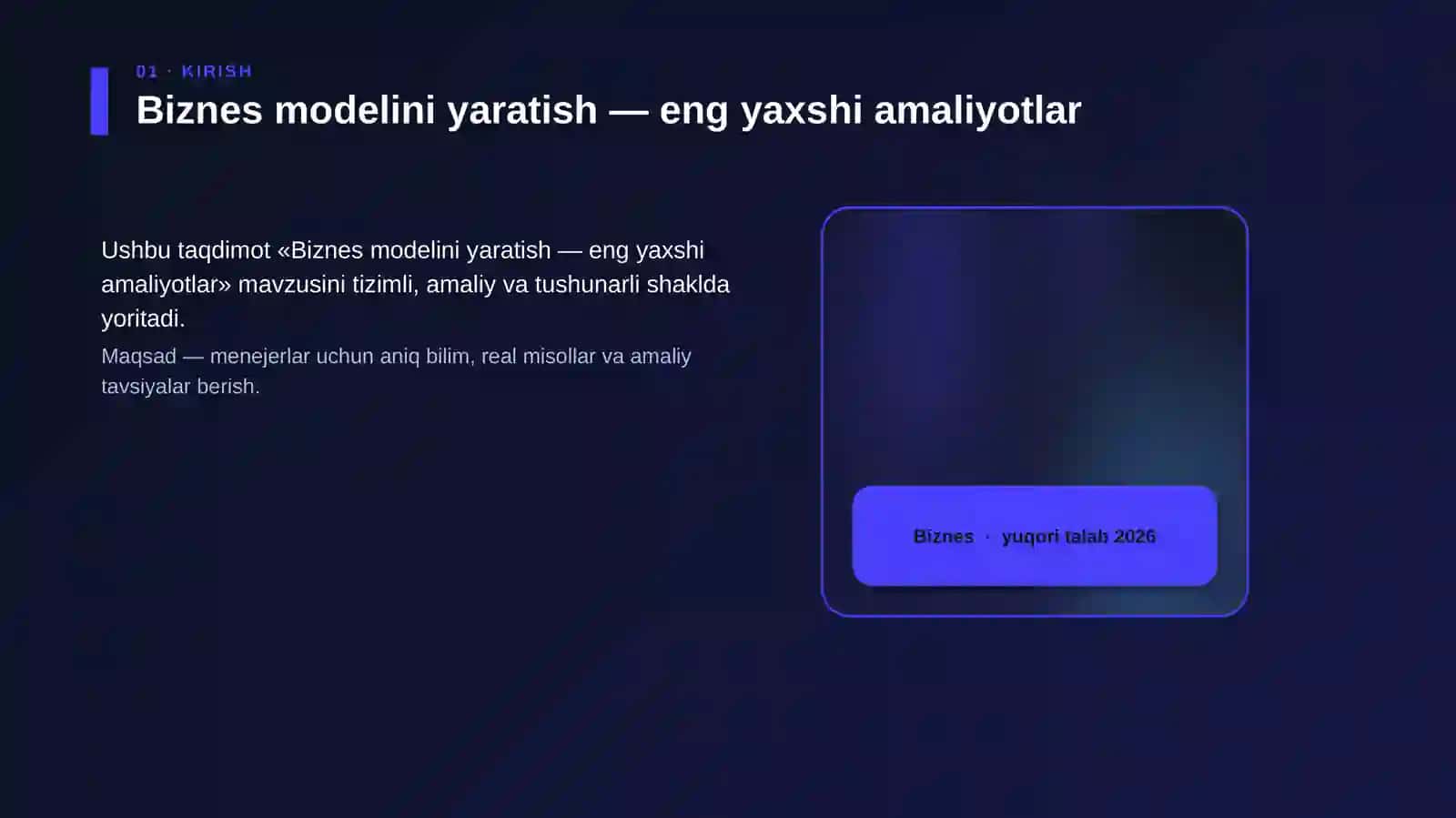 Biznes modelini yaratish — eng yaxshi amaliyotlar 4