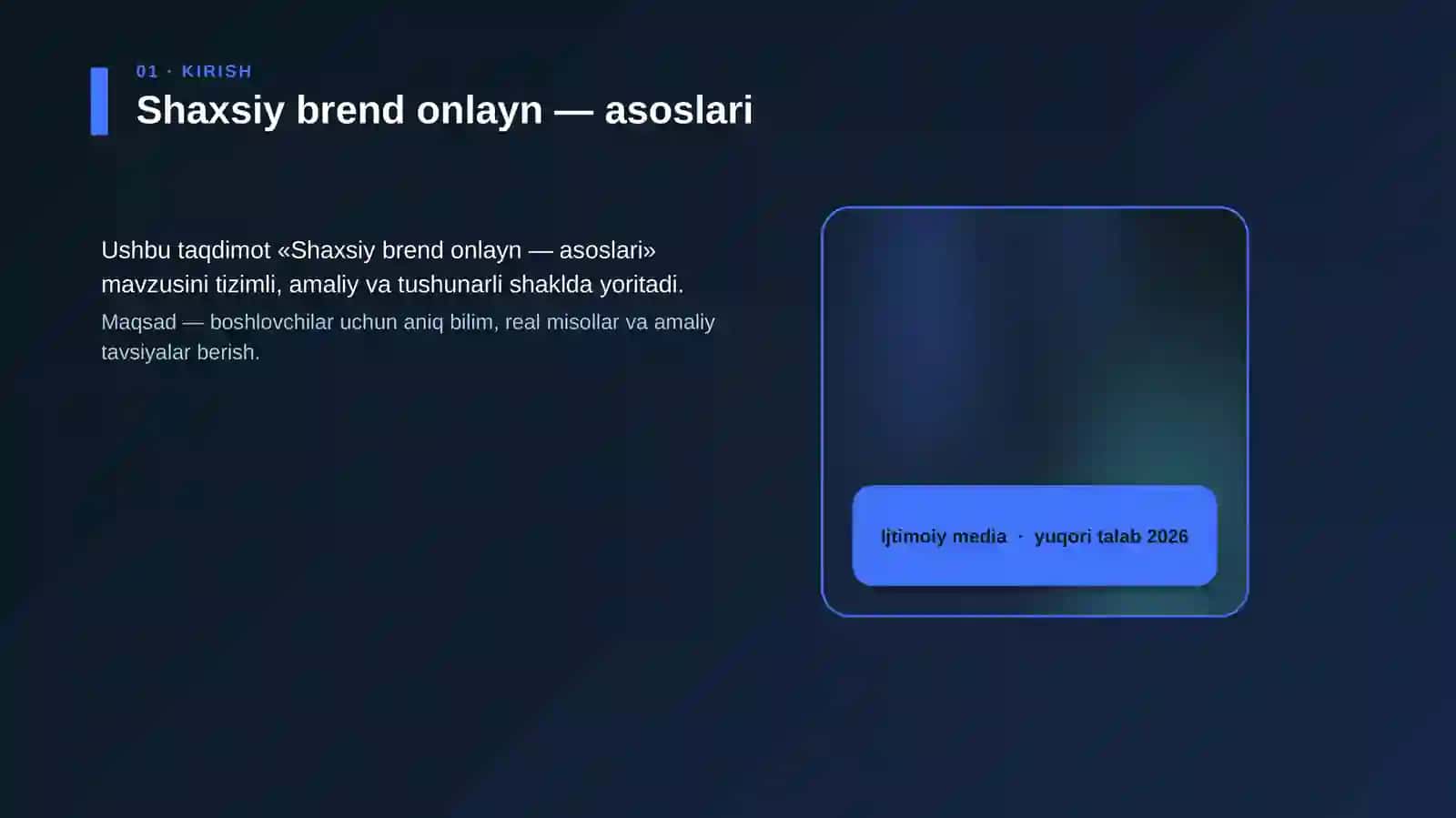 Shaxsiy brend onlayn — asoslari 4