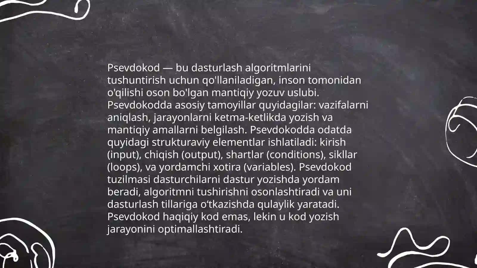 Algoritmlashtirish va dasturlash asoslari 4