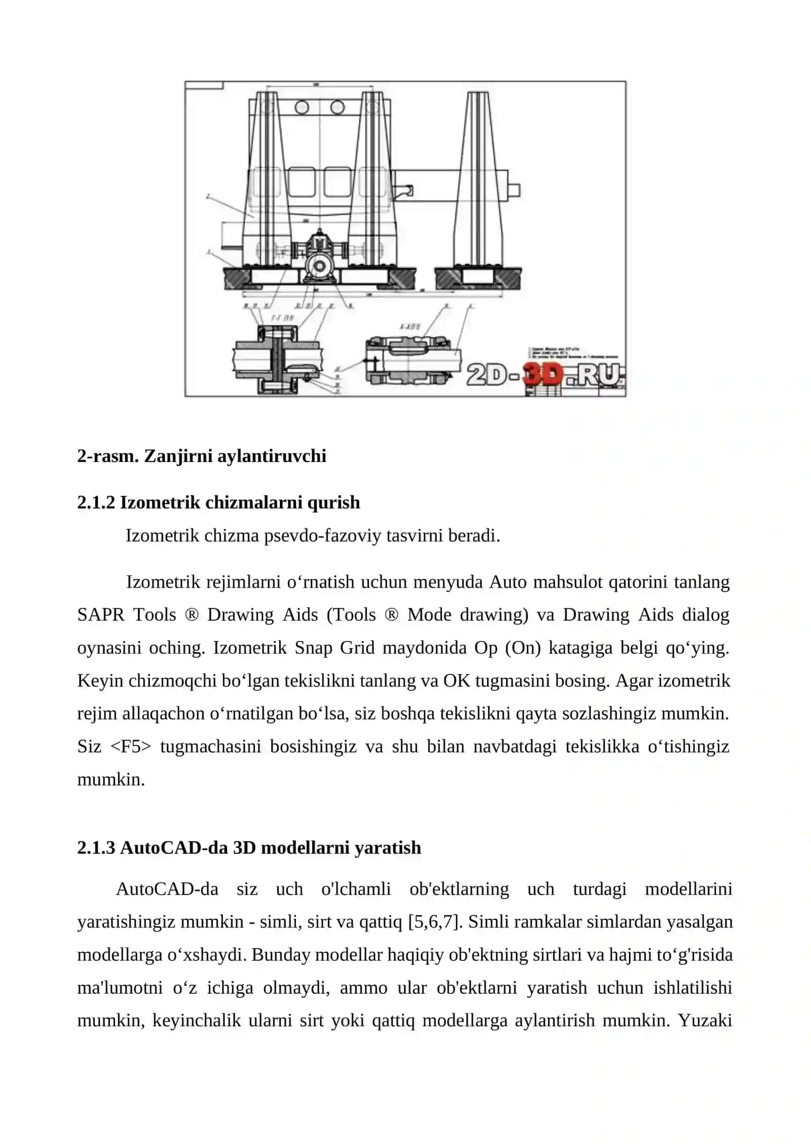 Grafik dastur (AutoCAD, KOMPAS 3D, SOLIDWORKS) yordamida kesim va qirqimlarni amalga oshirish 4