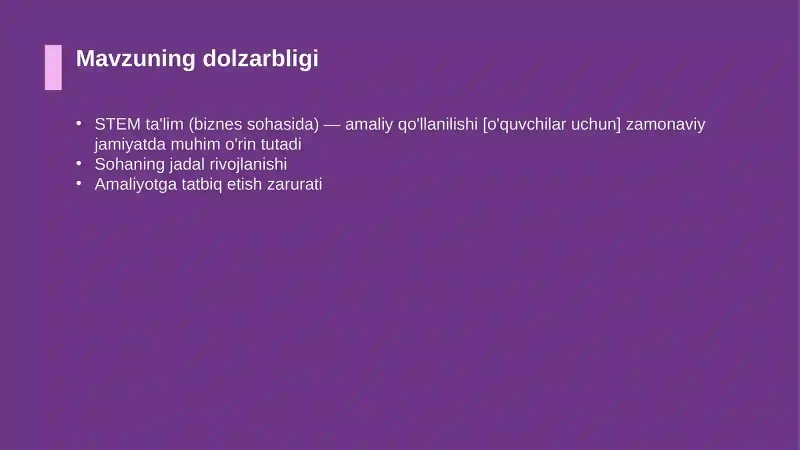 STEM ta'lim (biznes sohasida) — amaliy qo'llanilishi [o'quvchilar uchun] 4