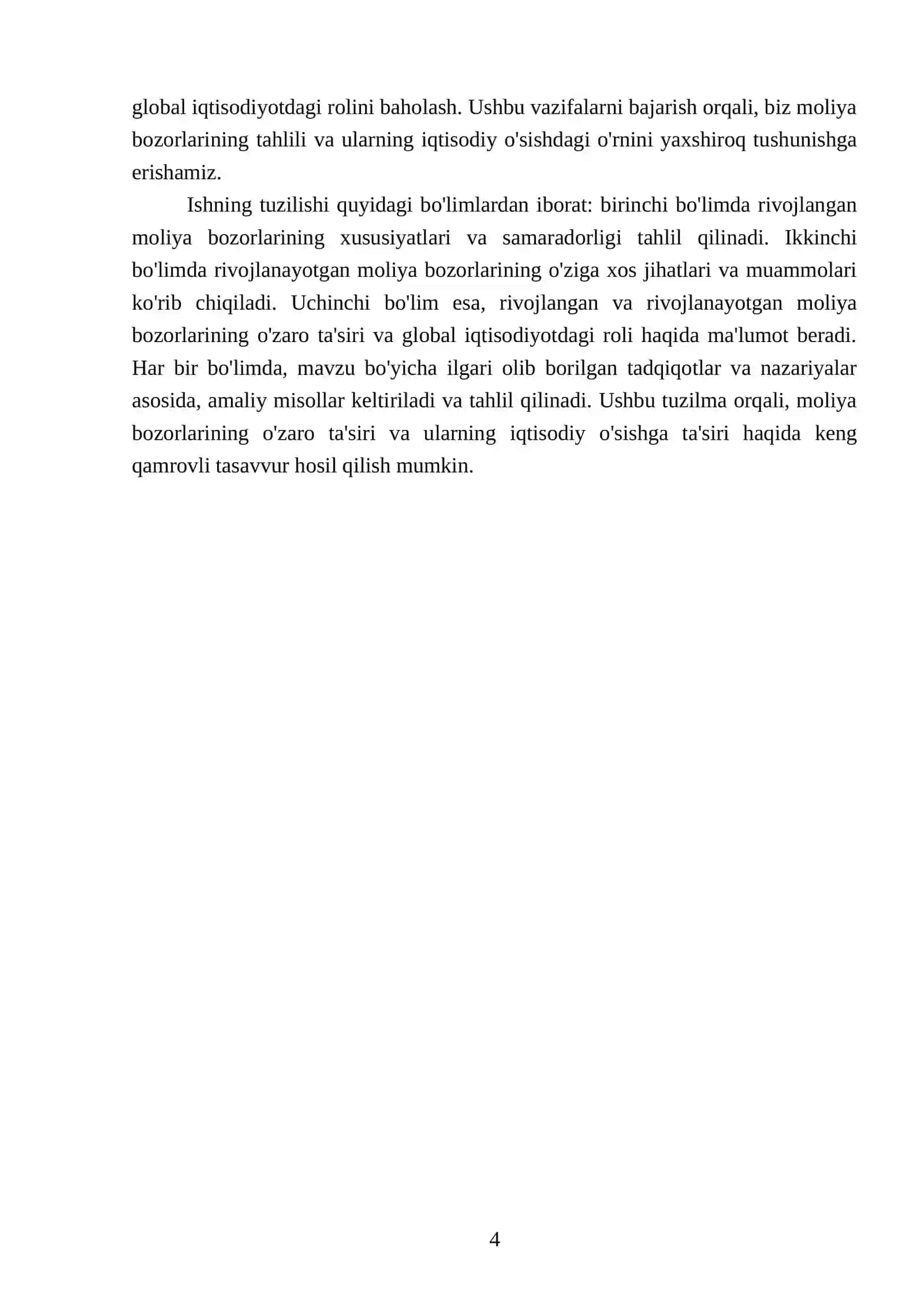 Rivojlangan va rivojlanayotgan moliya bozorlarini solishtirish 4
