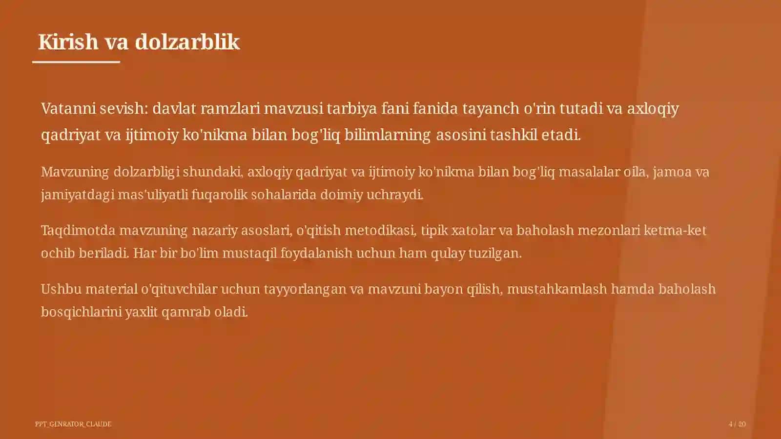 Vatanni sevish: davlat ramzlari (3-sinf) 4