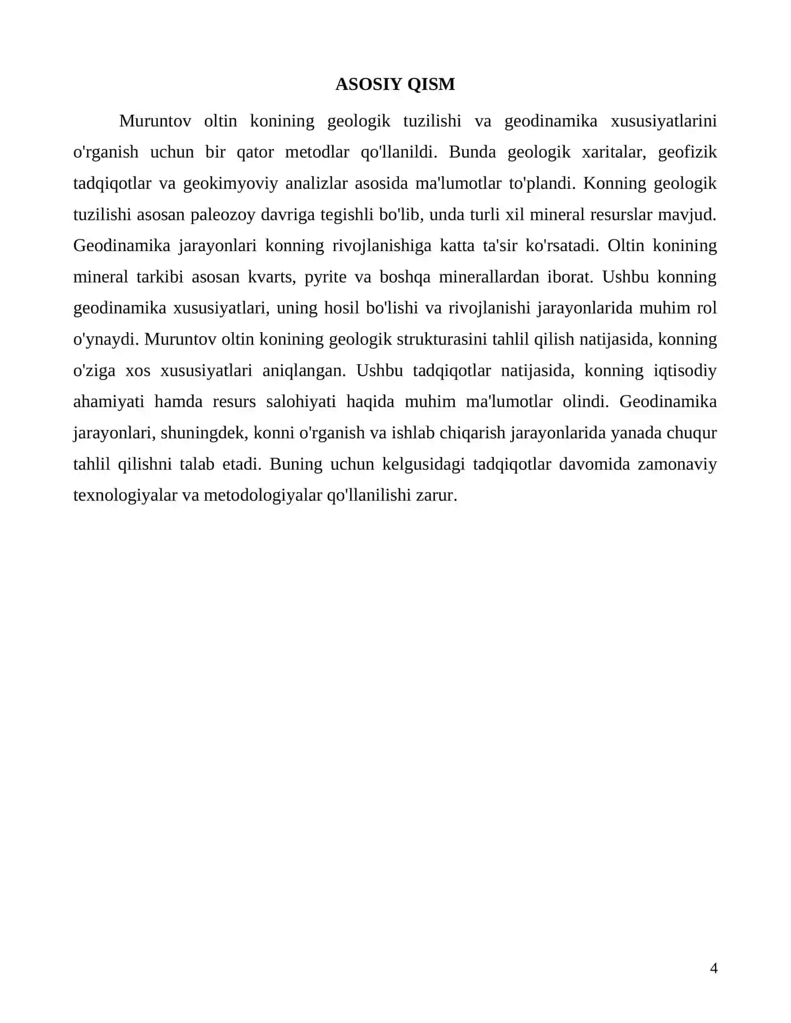 Muruntov Oltin konining geodinamika xususiyatlari va o'rganilishi 4