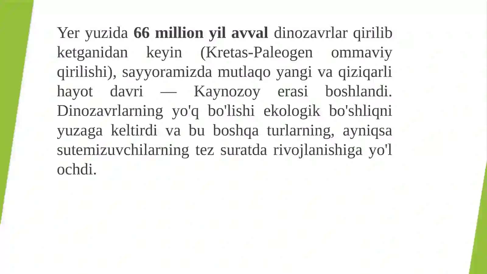 Dinazavrlardan keyingi hayot 4