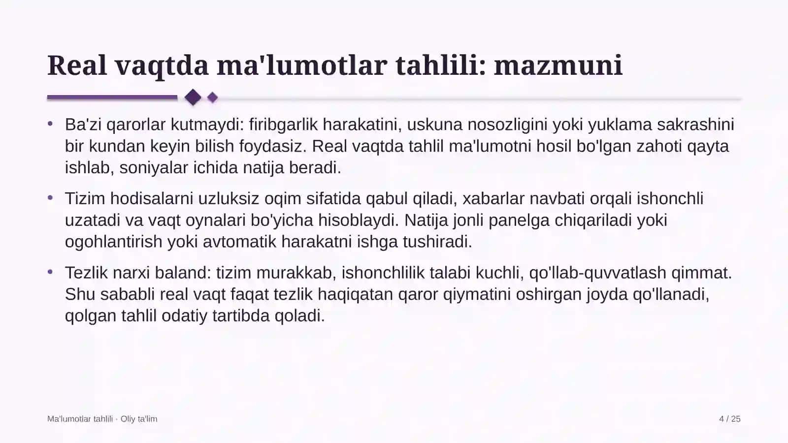 oliy majlis palatalarida real vaqtda ma'lumotlar tahlilini tashkil etish 5593 4