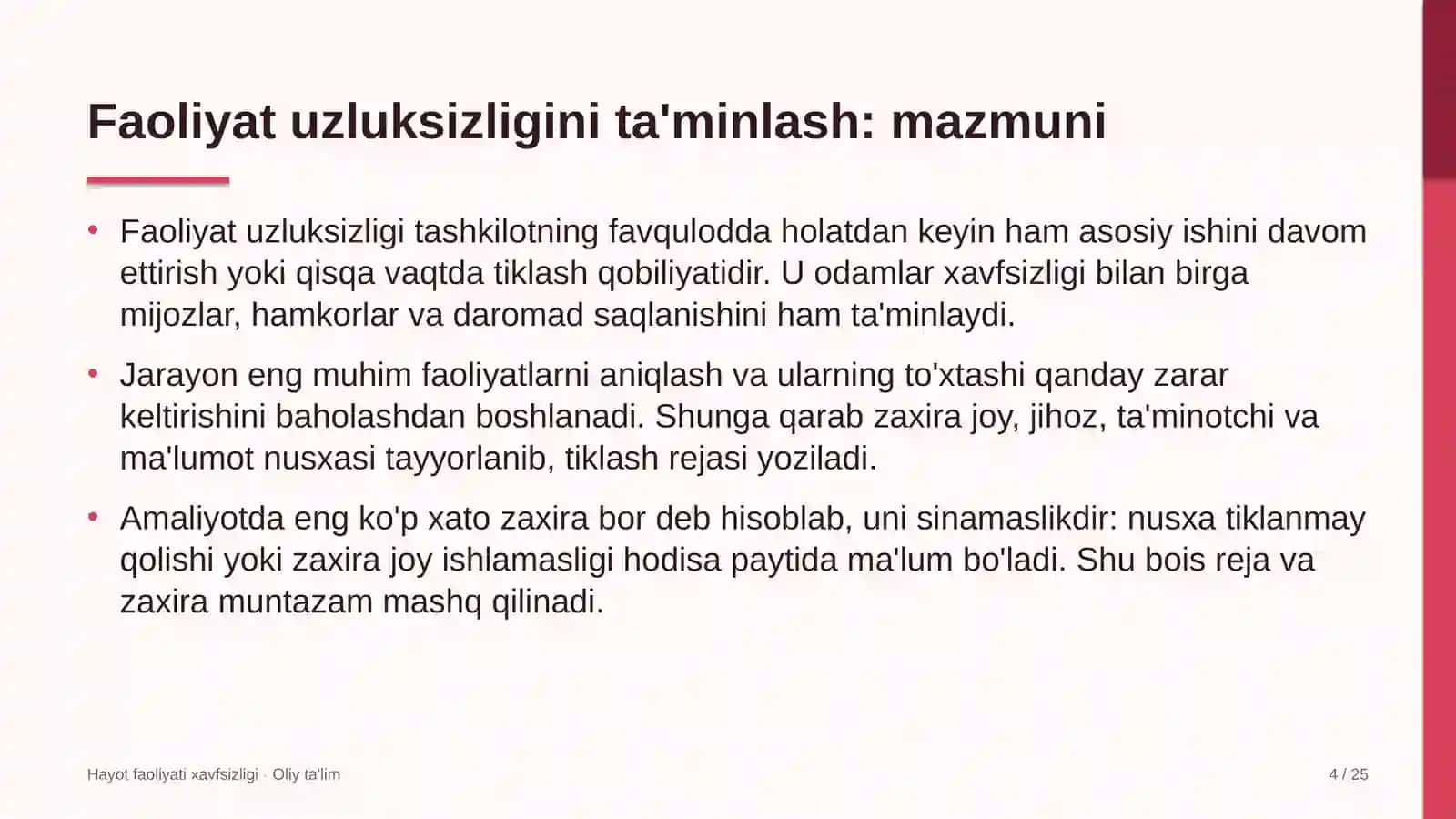 Ekspeditorlik kompaniyalarida faoliyat uzluksizligini ta'minlash 4