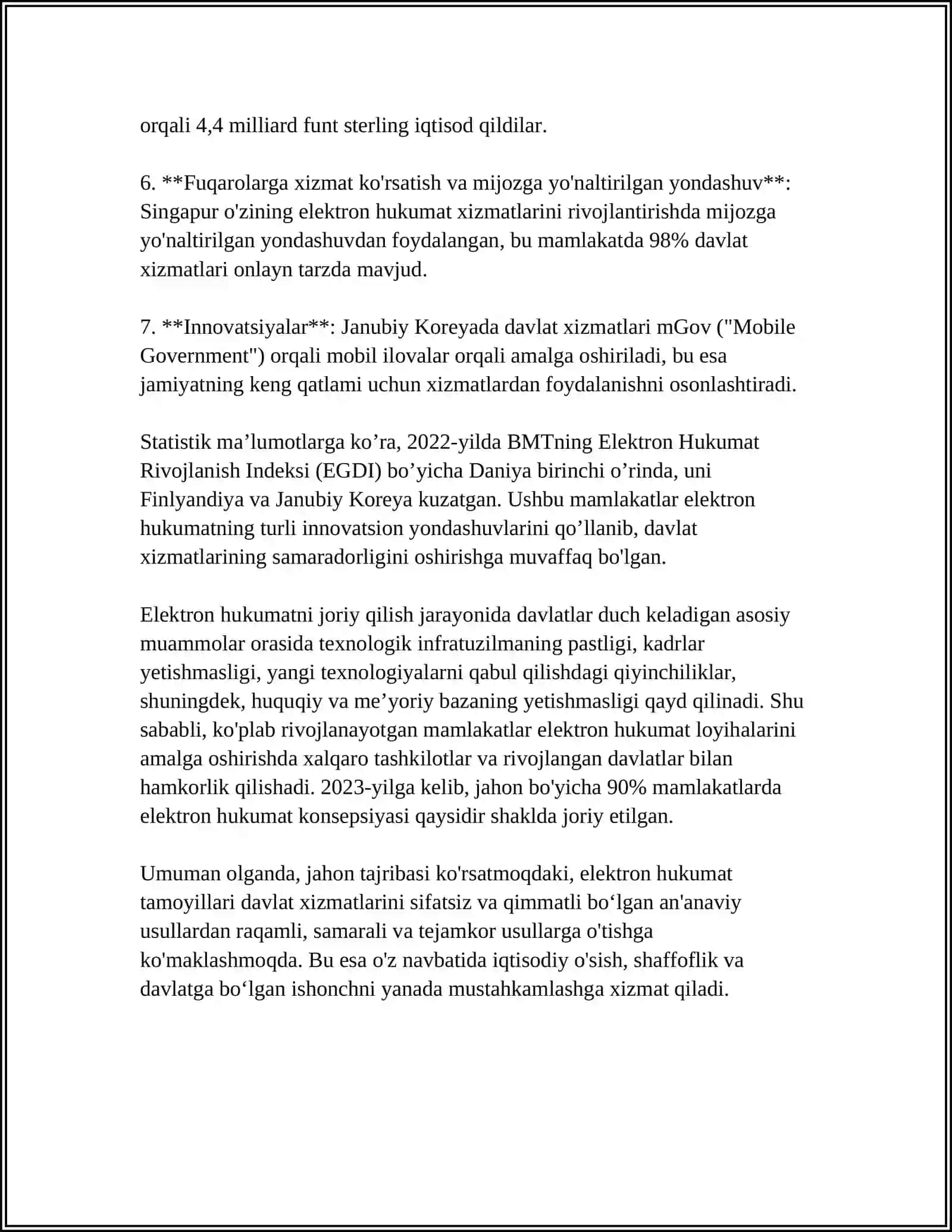 ELEKTRON HUKUMATNI JORIY ETISHNING JAHON TAJRIBASI 4