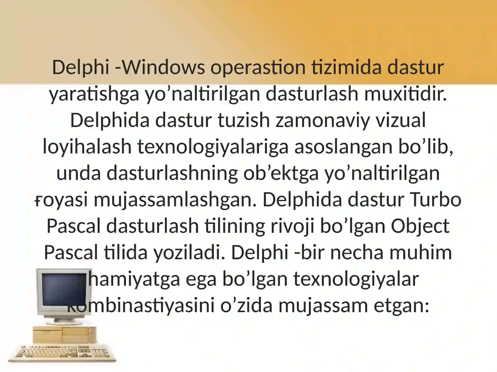 Delphi dasturlari. Loyiha va modul 4