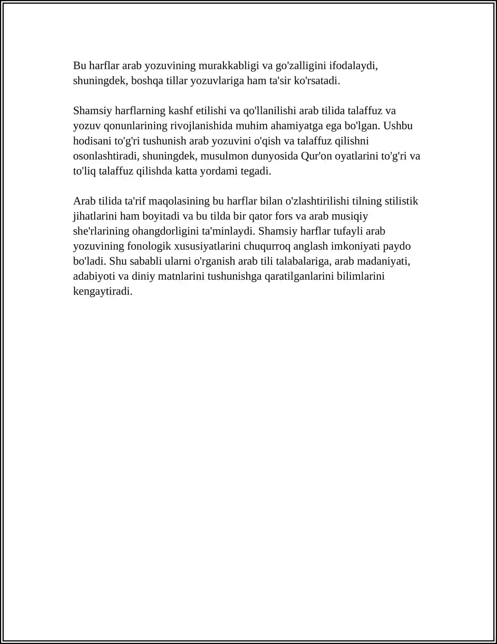 SHAMSIY HARFLAR HAQIDA MALUMOT 4