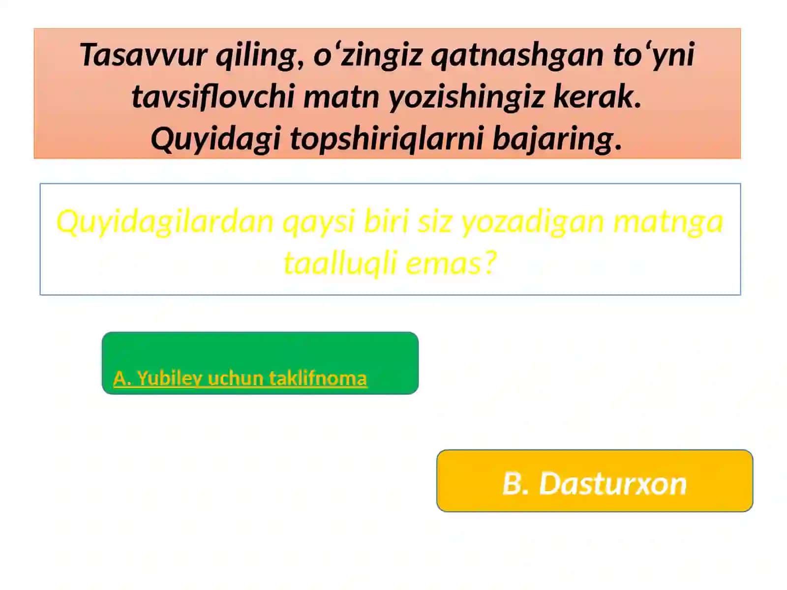 Matn qismlari ustida ishlash 4