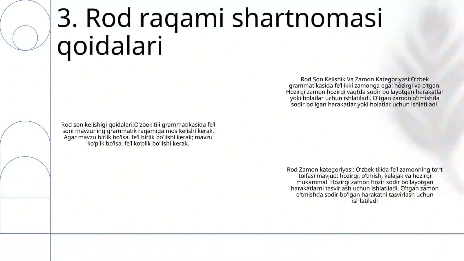 Rod Son Kelishik Va Zamon Kategoriyasi 4