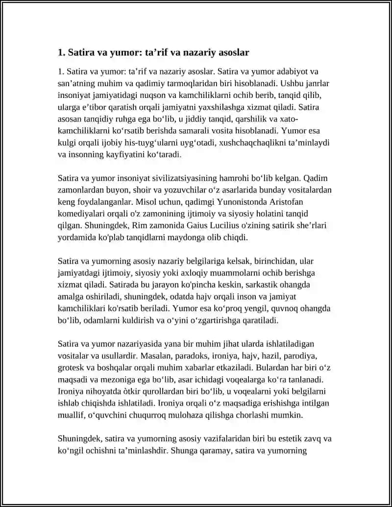 SATIRA VA YUMORNING ASOSIY NAZARIY BELGILARI 4