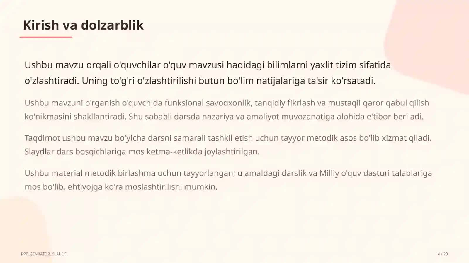 EMaktab sun'iy intellekt yordamchisi va dars konstruktori: o'qituvchi vaqtini tejash (2026) 4