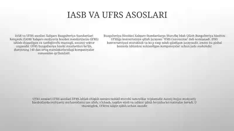 Buxgalteriya Hisobini Xalqaro Standartlarga Muvofiq Isloh Qilish 4