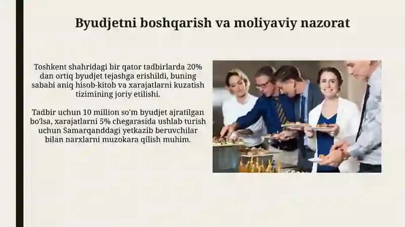 Tadbirlarni baholash va tahlil qilish 4