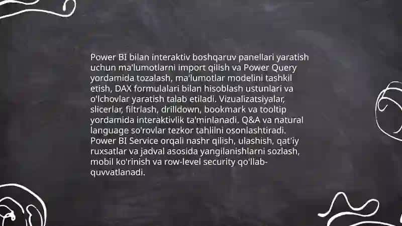 Excel bilan maʼlumotlarni tahlil qilish va vizualizatsiya 4