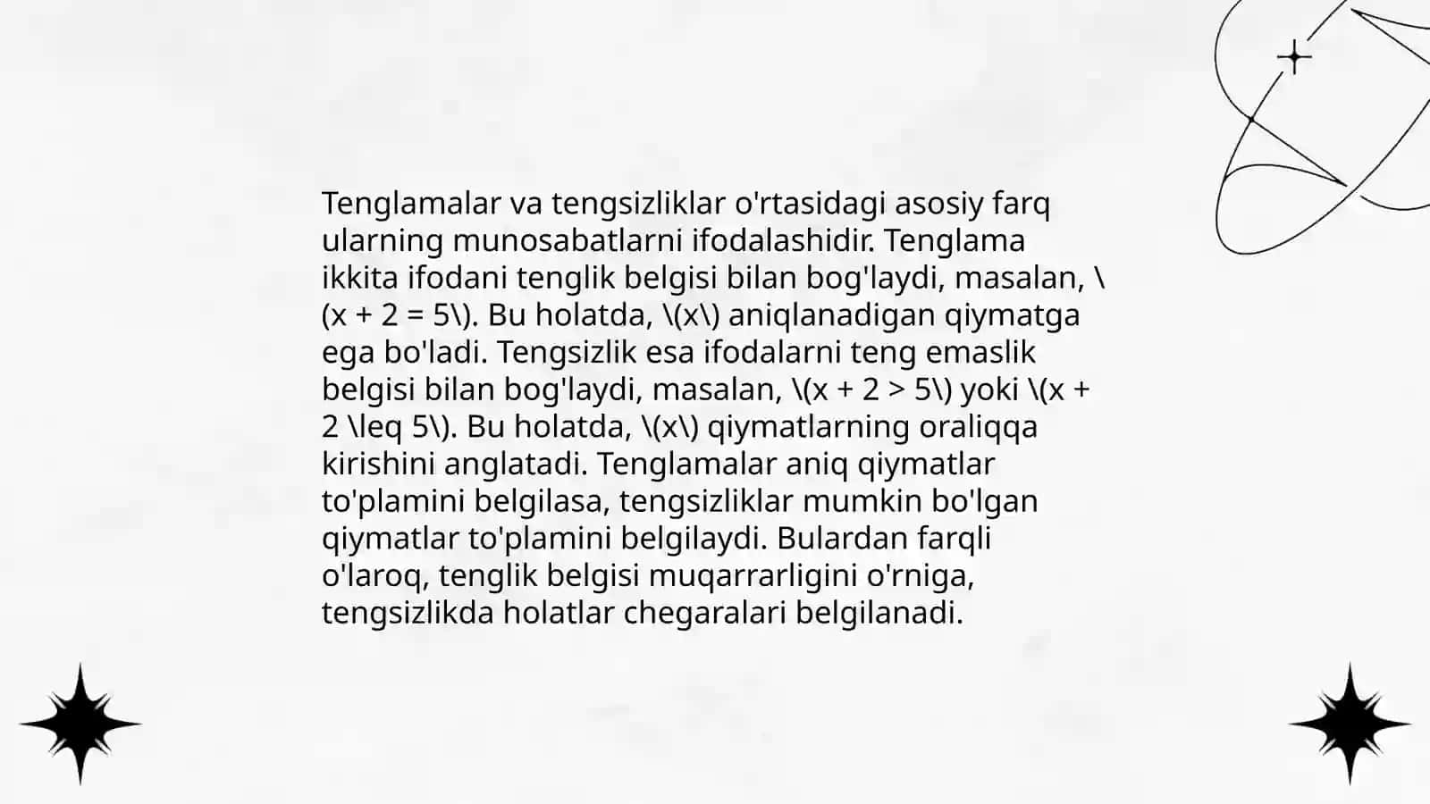 Boshlang'ich sinflarda tenglama va tengsizliklarni o'rgatish metodikasi 4