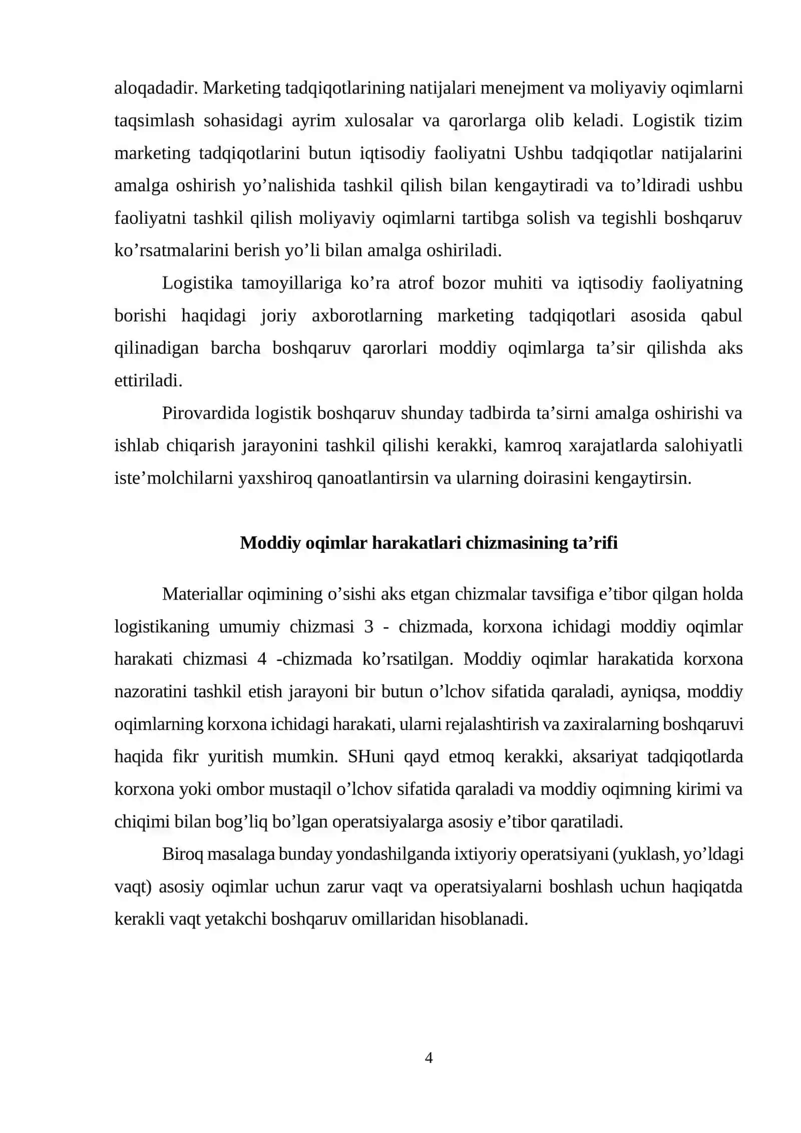 Moddiy oqimlar harakatlari chizmasining ta`siri 4