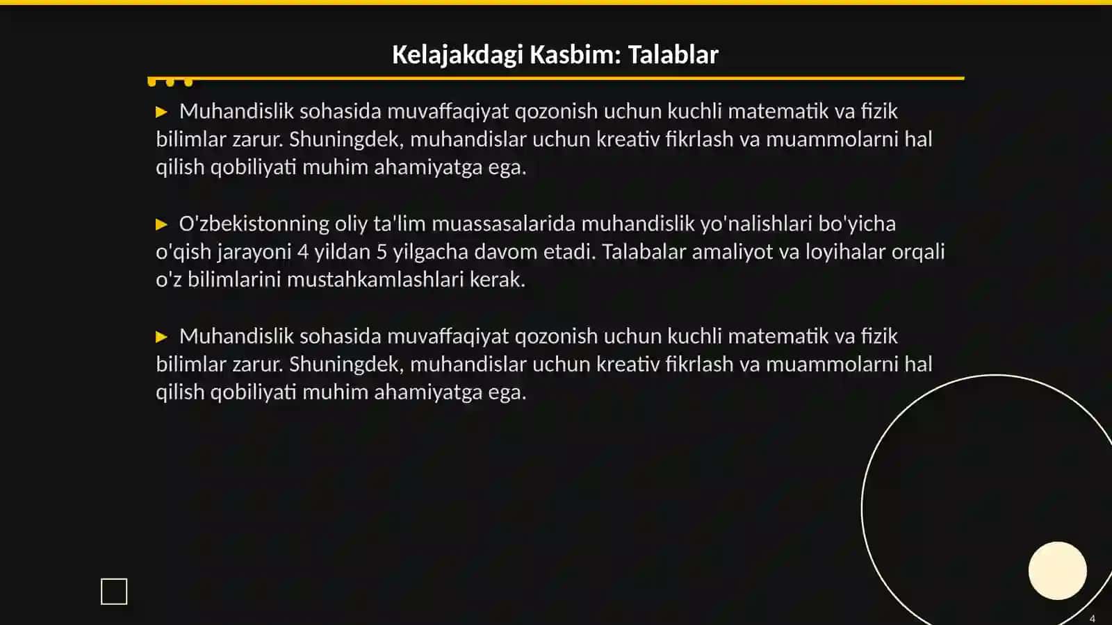 Kelajakdagi Kasbim 4