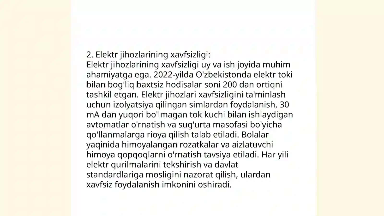QXMning tarkibidagi elektr jihozlariga texnik xizmat ko'rsatish usullarini o‘rganish 4