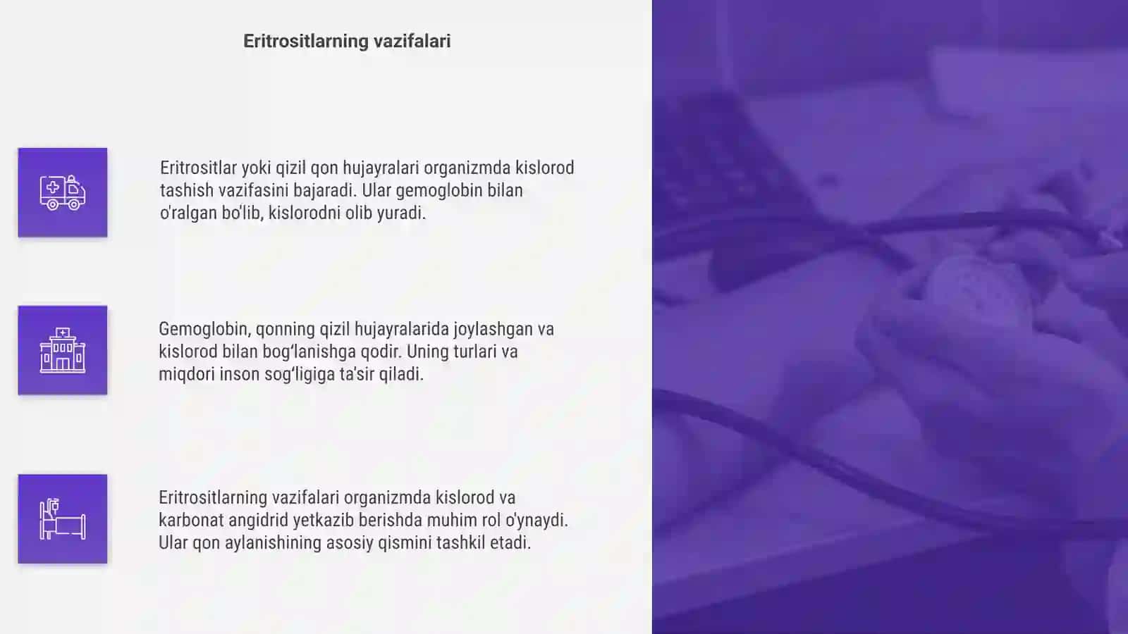 Eritrositlar. Gemoglobin va uning turlari 4