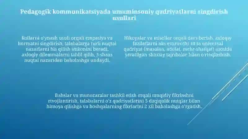 Umuminsoniy qadriyatlar 4