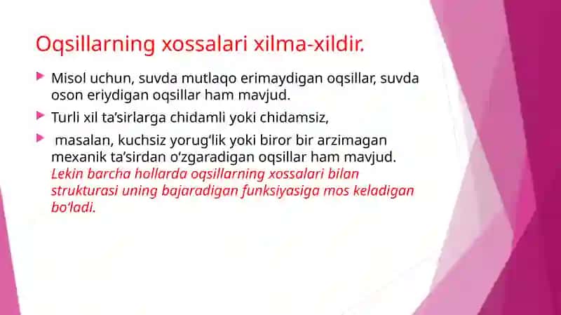 Oqsillarning Xossalari 4