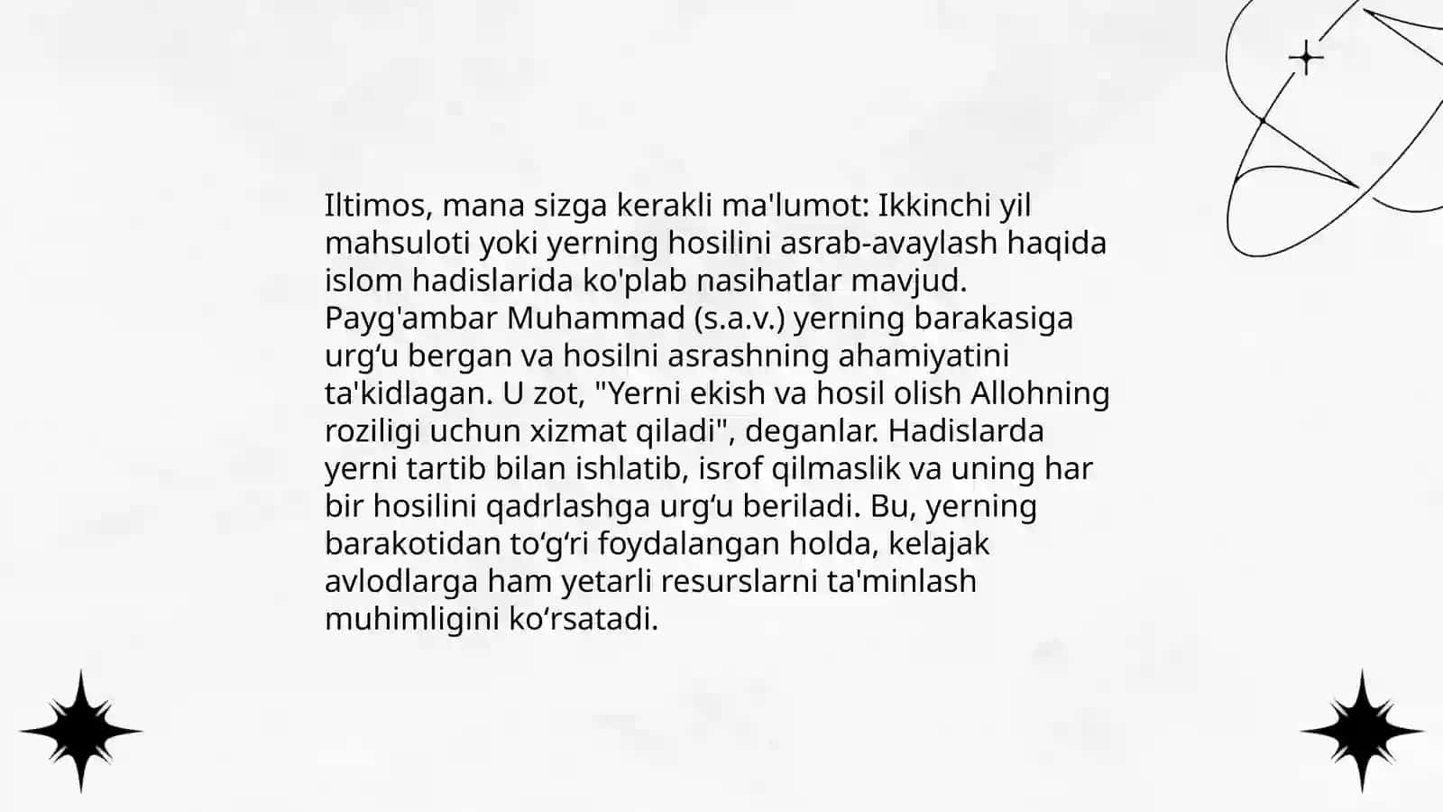 "Hadis"larda tabiatga oid bandlarni o'rganish va tahlil qilish 4