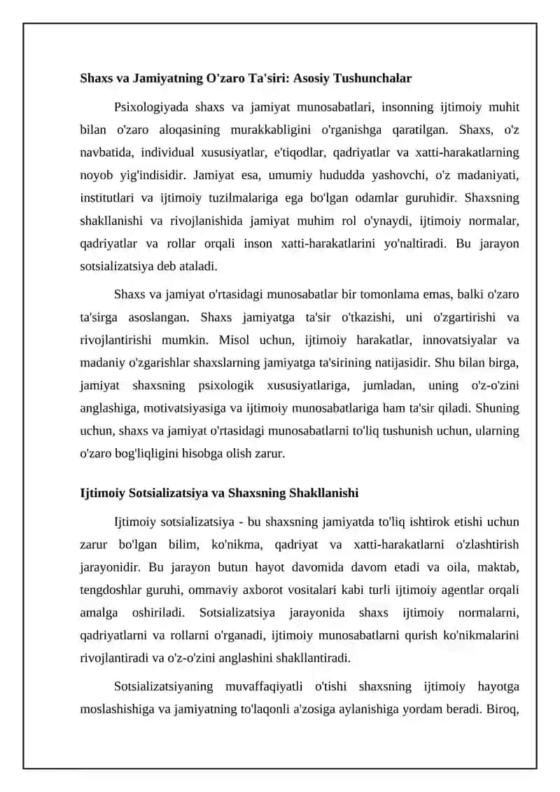 Psixologiyada shaxs va jamiyat muammosi 4