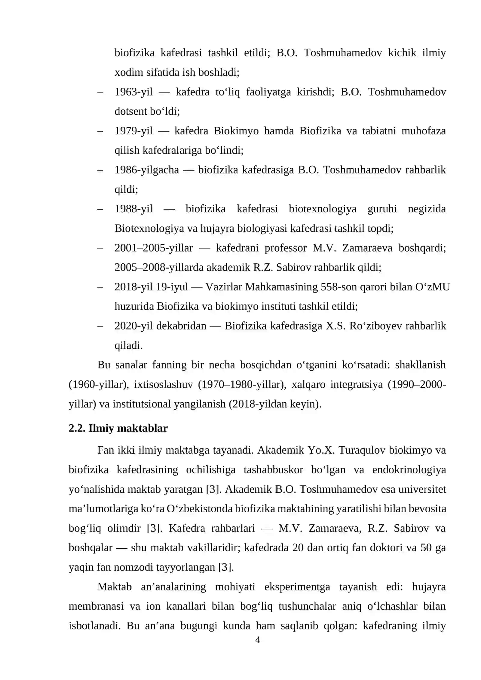 Oʻzbekistonda biofizik tadqiqotlarning rivojlanishi 4