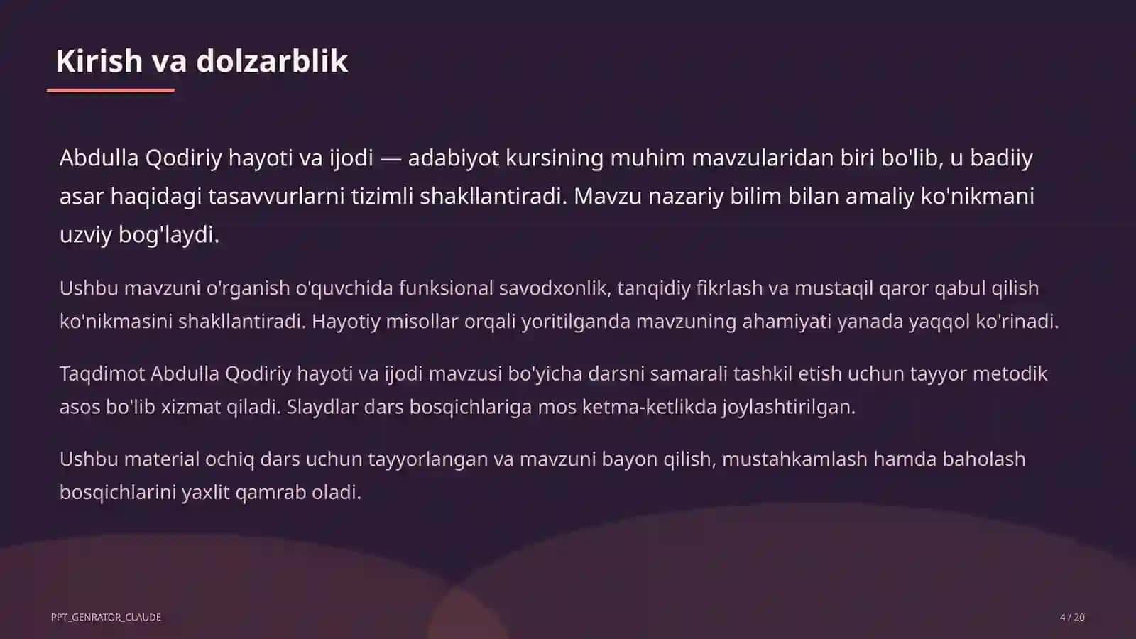 Abdulla Qodiriy hayoti va ijodi (7-sinf) 4