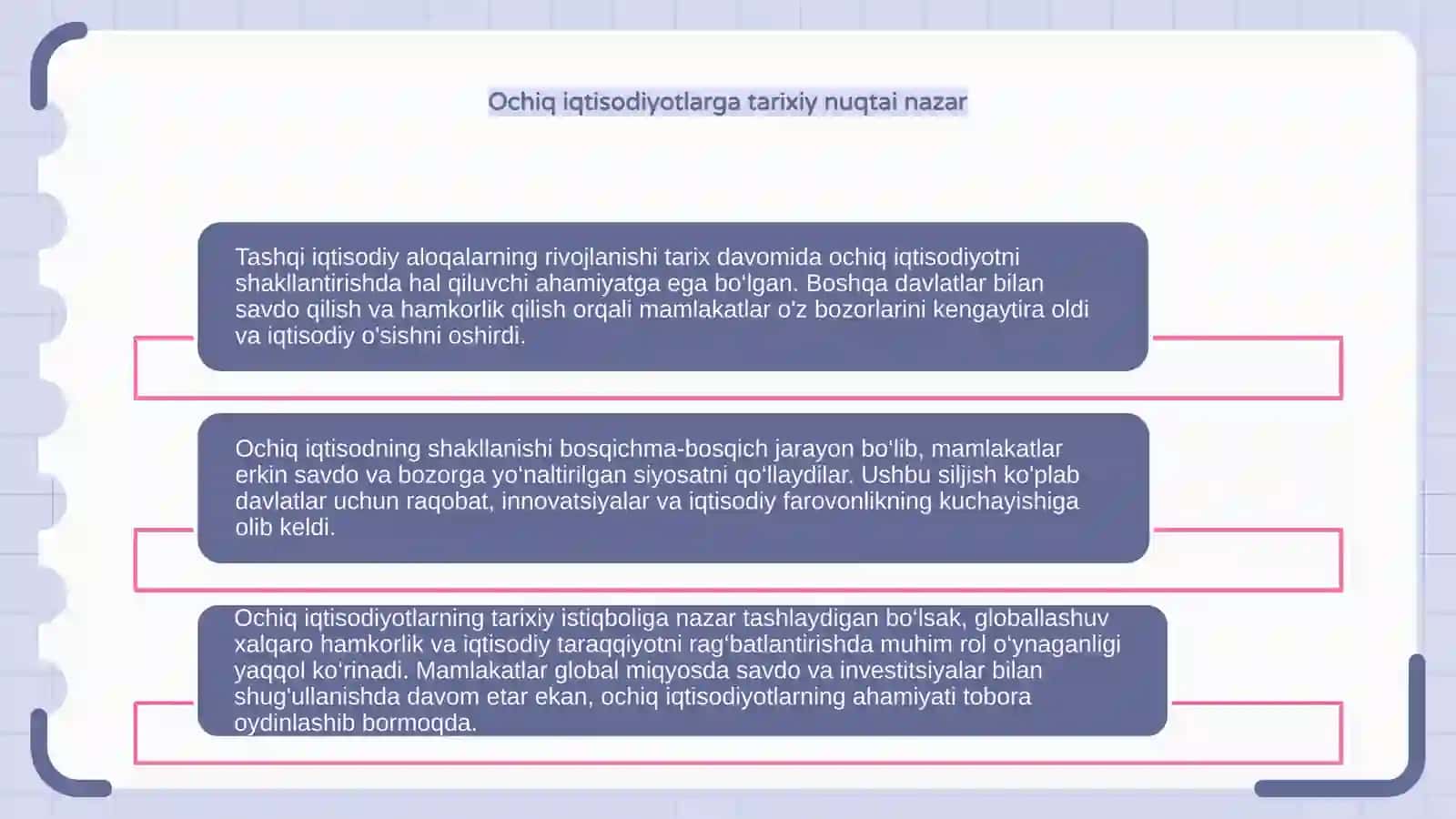 Tashqi iqtisodiy munosabatlarning rivojlanishi va ochiq iqtisodiyotning shakllanishi 4