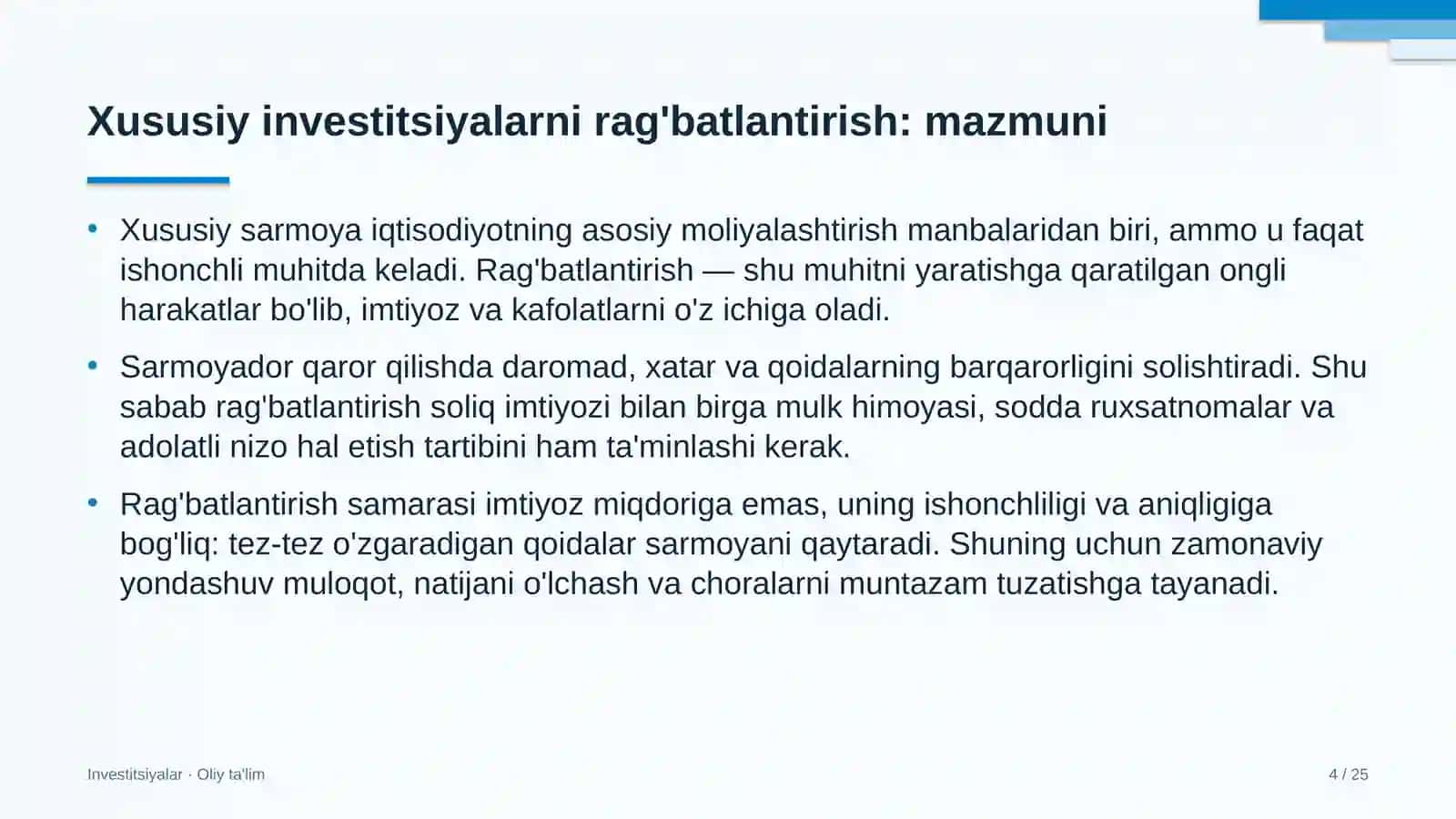 avtomobil yuvish shoxobchalarida xususiy investitsiyalarni rag'batlantirish 4072 4