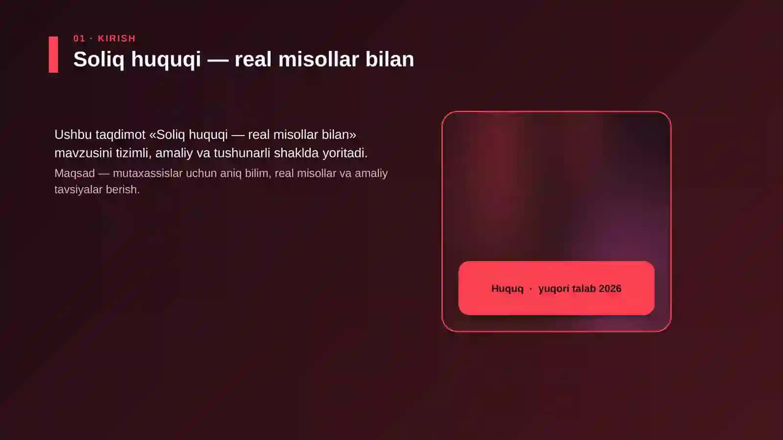 Soliq huquqi — real misollar bilan 4